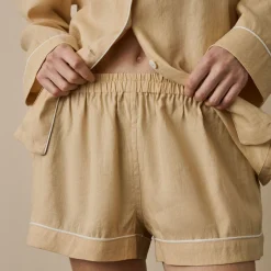 Best Linen Pajama Shorts Set Women Pajama Sets|Linen Pajamas