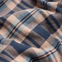 Best Atlantic Dallington Plaid Linen Blend Duvet Cover Linen Bedding|Duvet Covers