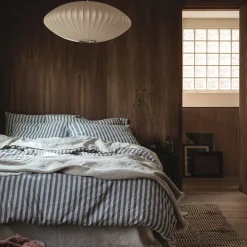 Hot Linen Blend Duvet Cover Striped Bedding|Linen Bedding