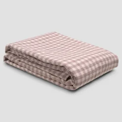 New 100% Linen Duvet Cover Gingham Bedding|Duvet Covers