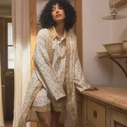 Clearance Ernest White Middlemore Linen Robe Women Accesssories|Linen Pajamas