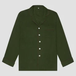 New Linen Tencel Men's Pajama Shirt Linen Pajamas