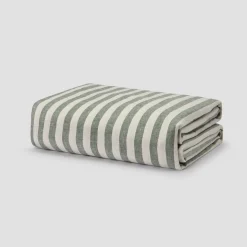 Sale Linen Blend Duvet Cover Striped Bedding|Linen Bedding