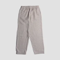 Online Men's Mushroom Gingham Pajama Pants Linen Pajamas|Gingham Pajamas