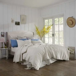 New Washed Cotton Percale Fitted Sheet Fitted Sheets