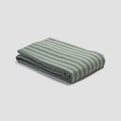 New Linen Blend Duvet Cover Striped Bedding|Linen Bedding