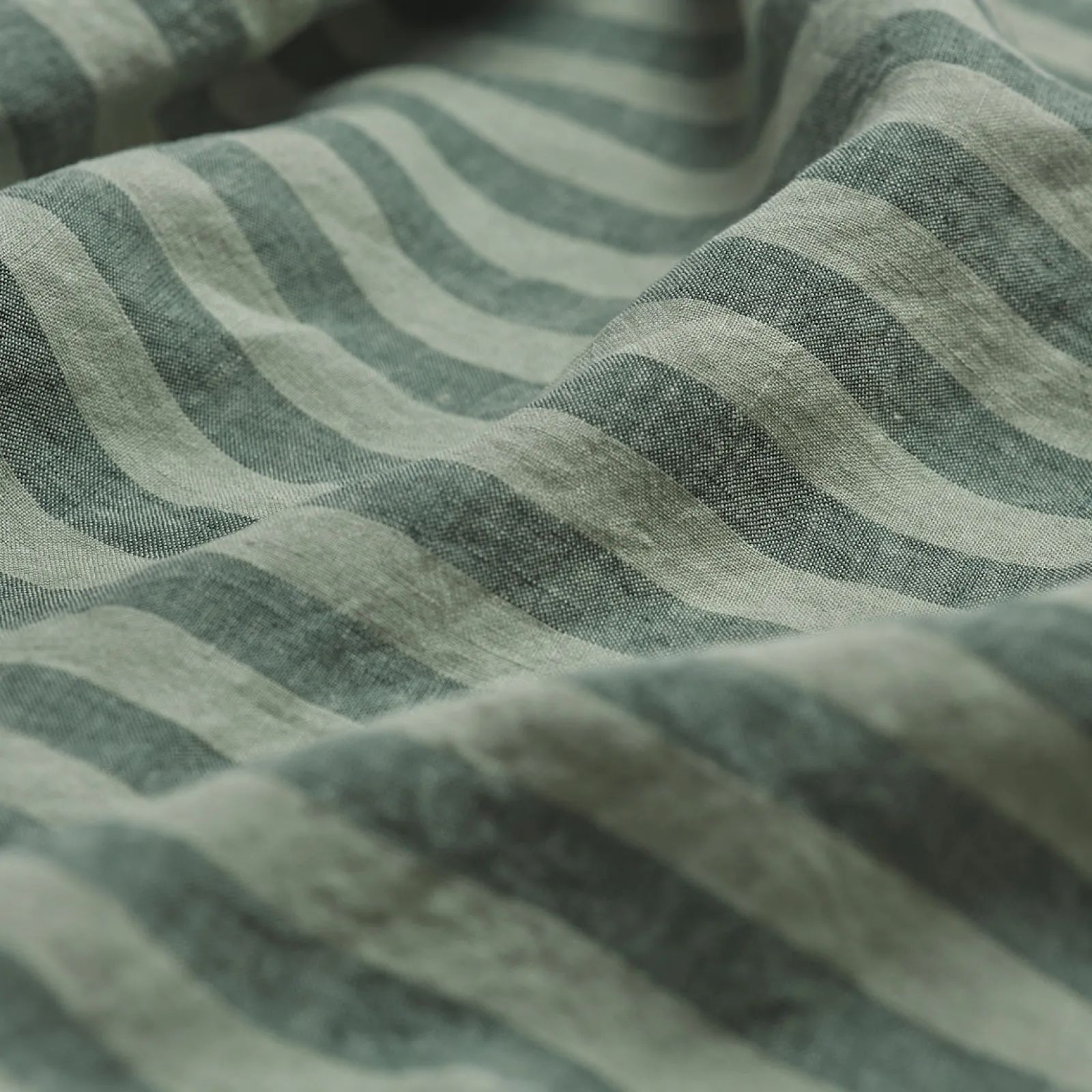 Clearance Linen Blend Fitted Sheet Striped Bedding|Linen Bedding