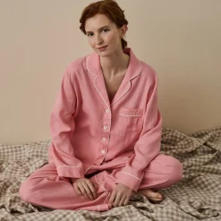 Discount Linen Pajama Set Women Pajama Sets|Linen Pajamas