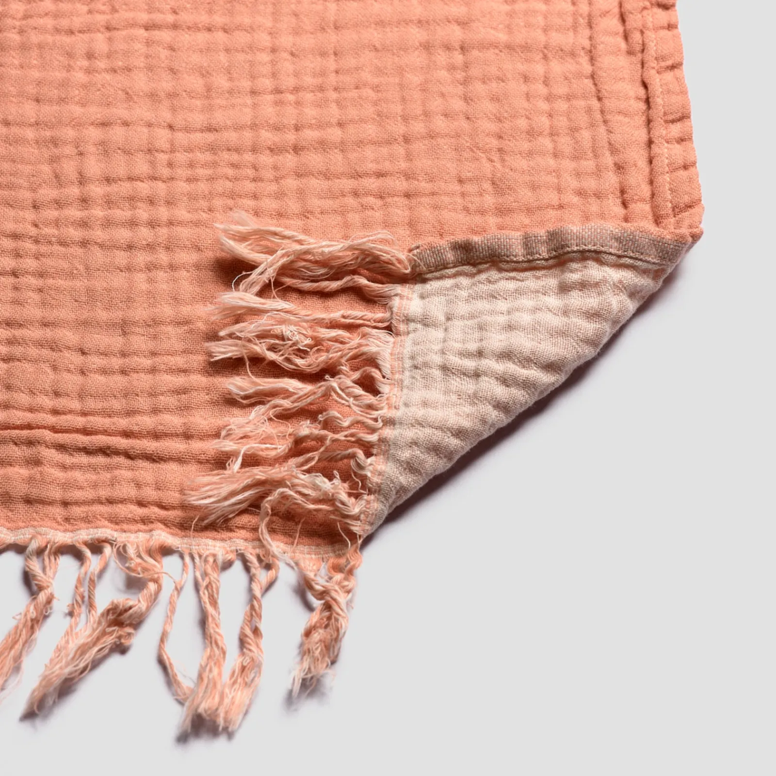 Discount Pink Clay & Birch Textured Cotton Throw Blankets & Throws|Blankets & Throws