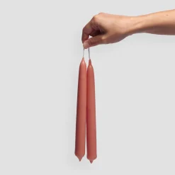 Clearance 2pk Beeswax Dining Candle Madder Root Dining Candles