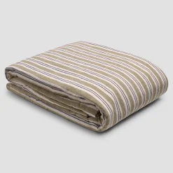 Discount Linen Blend Duvet Cover Striped Bedding|Linen Bedding