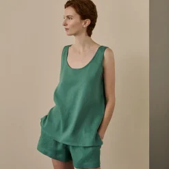 Hot Linen Tencel Cami Top Women Linen Pajamas