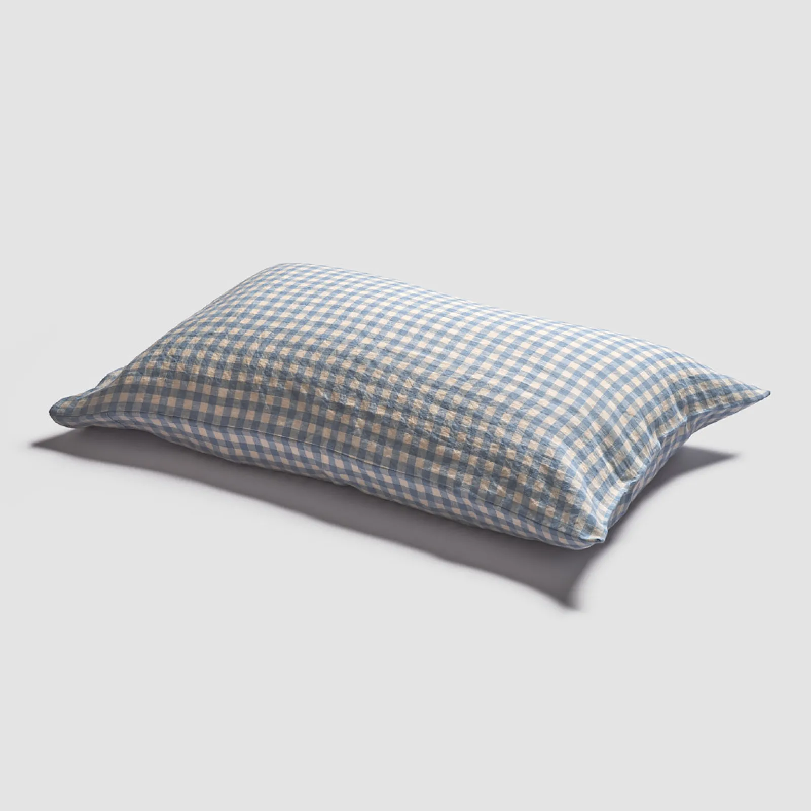 Discount 100% Linen Pillowcases (Pair) Gingham Bedding|Pillowcases