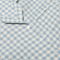Sale Linen Pajama Shirt (Top Only) Women Linen Pajamas|Gingham Pajamas