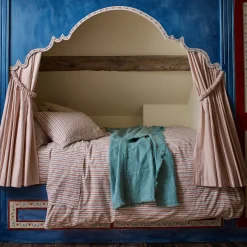 Best Linen Blend Flat Sheet Striped Bedding|Linen Bedding