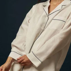 Discount Linen Pajama Shirt (Top Only) Women Linen Pajamas